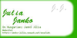 julia janko business card